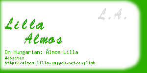 lilla almos business card