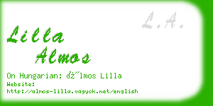 lilla almos business card